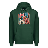 Sports Green 4th of July mama with lightning bolt Premium Hoodie - FaDigitalArtStudio