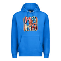 True Royal 4th of July mama with lightning bolt Premium Hoodie - FaDigitalArtStudio