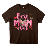 Chocolate Brown best mom ever Heavy Core Tee - MaliasSmallBusiness