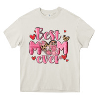 Cream best mom ever Heavy Core Tee - MaliasSmallBusiness