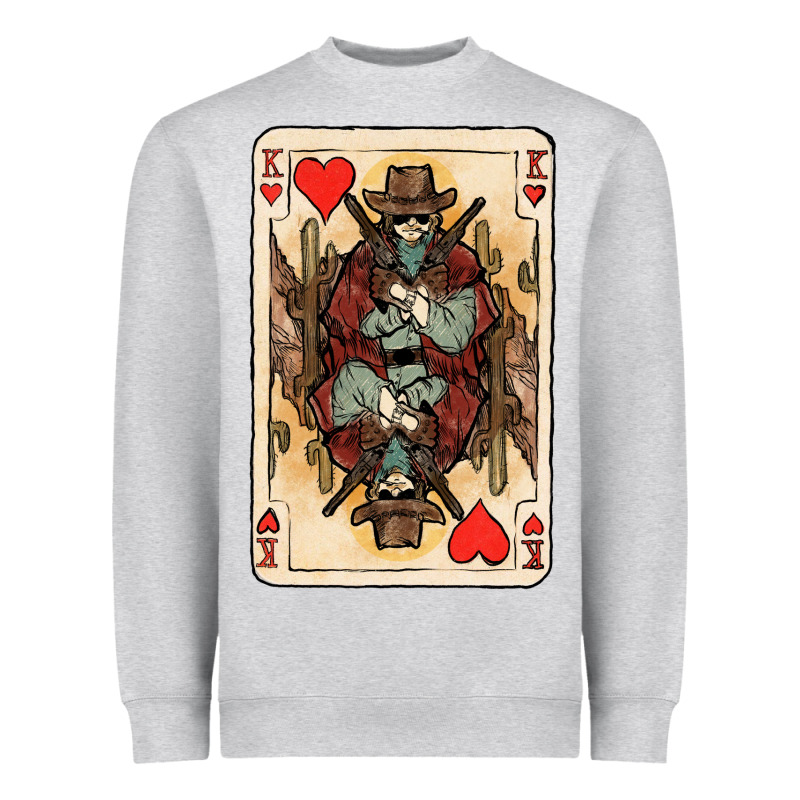 King Of Hearts Cowboy Heavyweight Sweatshirt by HowdyJamesFarm | Teevron