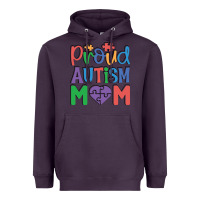 Plum Proud Autism Mom Heavyweight Hoodie - CowhideDigitalArt