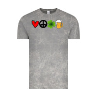 Cloud Rock Funny St Patricks Day Love Peace Clover and Beer Vintage Tee - Bettercallsaul