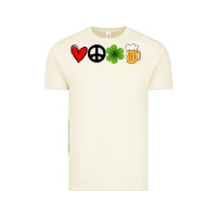 Vintage Arctic Funny St Patricks Day Love Peace Clover and Beer Vintage Tee - Bettercallsaul