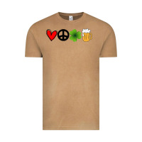 Vintage Camel Funny St Patricks Day Love Peace Clover and Beer Vintage Tee - Bettercallsaul