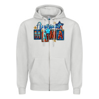 Dove Grey American mama Mother's Day Zipper Hoodie - FaDigitalArtStudio