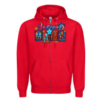 Red American mama Mother's Day Zipper Hoodie - FaDigitalArtStudio