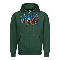 Sports Green American mama Mother's Day Zipper Hoodie - FaDigitalArtStudio
