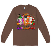 Chestnut happy hallothanksmas goats Long Sleeve Tee - texasbilliewilder