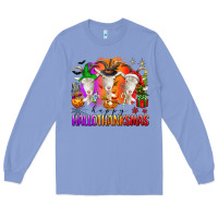 Colony Blue happy hallothanksmas goats Long Sleeve Tee - texasbilliewilder