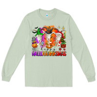 Matcha happy hallothanksmas goats Long Sleeve Tee - texasbilliewilder