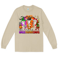 Mushroom happy hallothanksmas goats Long Sleeve Tee - texasbilliewilder