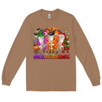 Toasted Coconut happy hallothanksmas goats Long Sleeve Tee - texasbilliewilder
