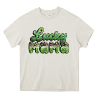 Cream lucky mama Heavy Core Tee - MaliasSmallBusiness