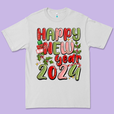 Happy New Year 2024 Premium Tee Designed By Maliassmallbusiness