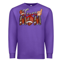 Purple team mom Premium Sweatshirt - CowhideDigitalArt