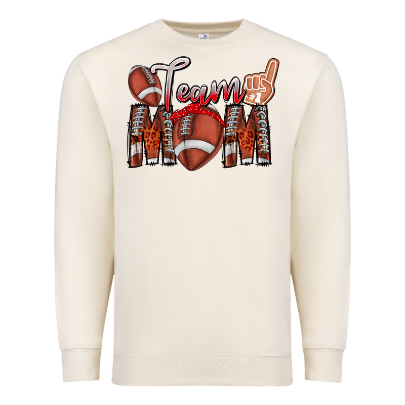 Team Mom Premium Sweatshirt by CowhideDigitalArt | Teevron