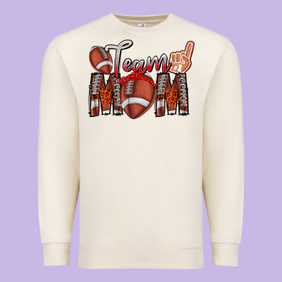 Team Mom Premium Sweatshirt Designed By Cowhidedigitalart