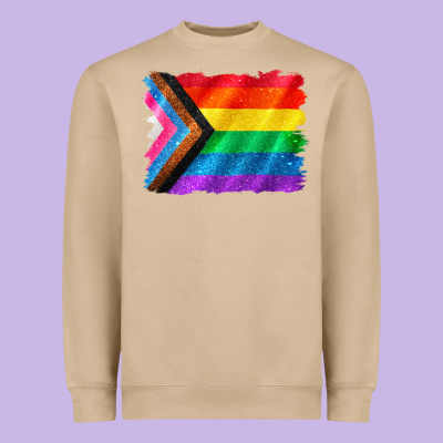 Pride Flag Background Heavyweight Sweatshirt Designed By Cowgirlartshop