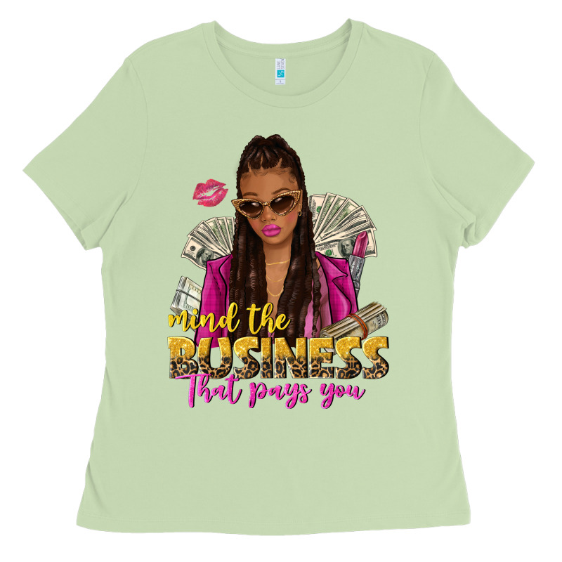 Mind The Business That Pays You Afro Woman Ladies Tee by NancyCooperArtShop | Teevron