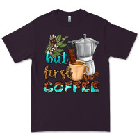 Plum coffee cups but first coffee Premium Tee - NancyCooperArtShop