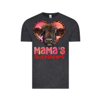 Vintage Black mama's sweetheart highland calf Vintage Tee - RanaPortraitStore