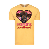 Vintage Mustard mama's sweetheart highland calf Vintage Tee - RanaPortraitStore