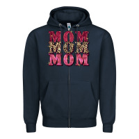 Navy Mom mom mom Mother's Day Zipper Hoodie - FaDigitalArtStudio