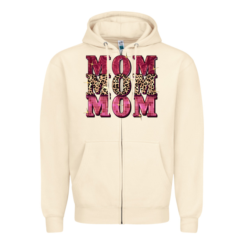 Mom Mom Mom Mother's Day Zipper Hoodie by FaDigitalArtStudio | Teevron