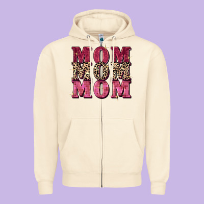 Mom Mom Mom Mother's Day Zipper Hoodie Designed By Fadigitalartstudio