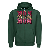Sports Green Mom mom mom Mother's Day Zipper Hoodie - FaDigitalArtStudio