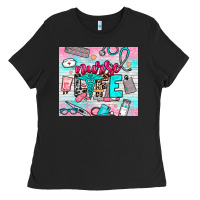 Black nurse life Ladies Tee - NancyCooperArtShop