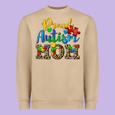 Proud Autism Mom Heavyweight Sweatshirt Designed By Cowgirlartshop
