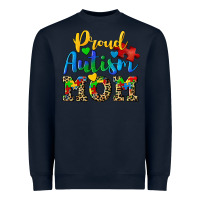 Navy proud autism mom Heavyweight Sweatshirt - CowGirlArtShop