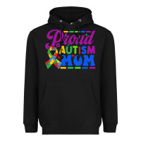 Black Proud Autism Mom Heavyweight Hoodie - CowhideDigitalArt