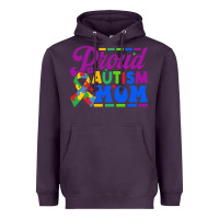 Plum Proud Autism Mom Heavyweight Hoodie - CowhideDigitalArt