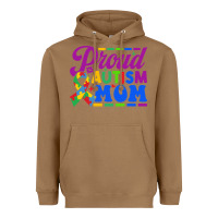 Toasted Coconut Proud Autism Mom Heavyweight Hoodie - CowhideDigitalArt
