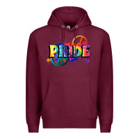 Burgundy Hippie pride Premium Hoodie - FaDigitalArtStudio