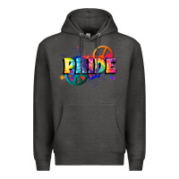 Charcoal Heather Hippie pride Premium Hoodie - FaDigitalArtStudio