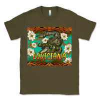 Army Green louisiana alligator tumbler Classic Tee - BarkalooDesign
