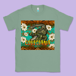 Louisiana Alligator Tumbler Classic Tee Designed By Barkaloodesign