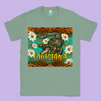 Louisiana Alligator Tumbler Classic Tee Designed By Barkaloodesign