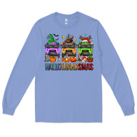 Colony Blue hallothanksmas school bus Long Sleeve Tee - texasbilliewilder