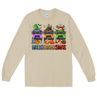 Mushroom hallothanksmas school bus Long Sleeve Tee - texasbilliewilder
