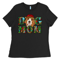 Black Christmas dog mom beagle Ladies Tee - RanaPortraitStore