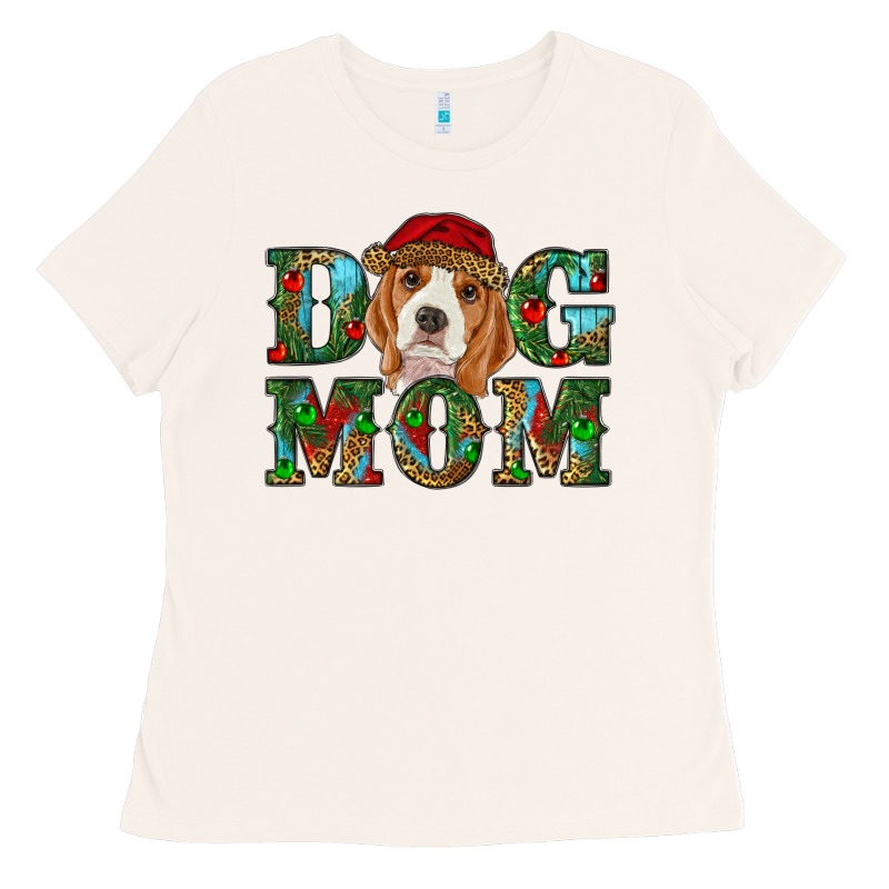 Christmas Dog Mom Beagle Ladies Tee by RanaPortraitStore | Teevron