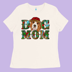 Christmas Dog Mom Beagle Ladies Tee Designed By Ranaportraitstore