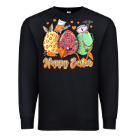 Black Happy Easter Eggs Nurse Premium Sweatshirt - LillyAllenDesigns
