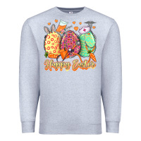 Heather Grey Happy Easter Eggs Nurse Premium Sweatshirt - LillyAllenDesigns