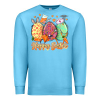 Ocean Blue Happy Easter Eggs Nurse Premium Sweatshirt - LillyAllenDesigns